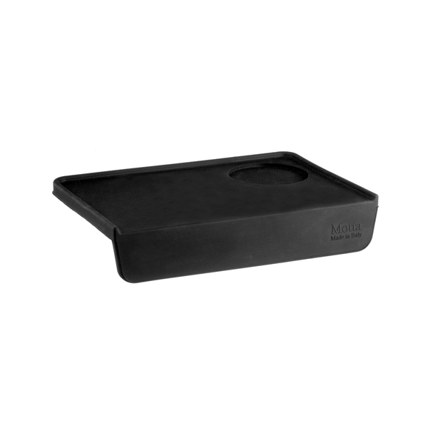 Black tray with 'Motta' branding on a white background