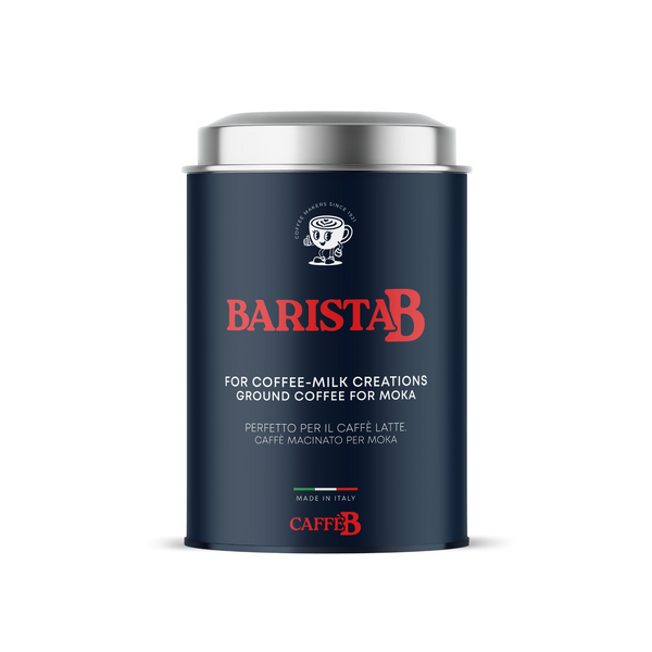 Barista B coffee canister on a white background