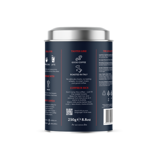 Caffe B Barista B Ground Coffee for Moka 250g