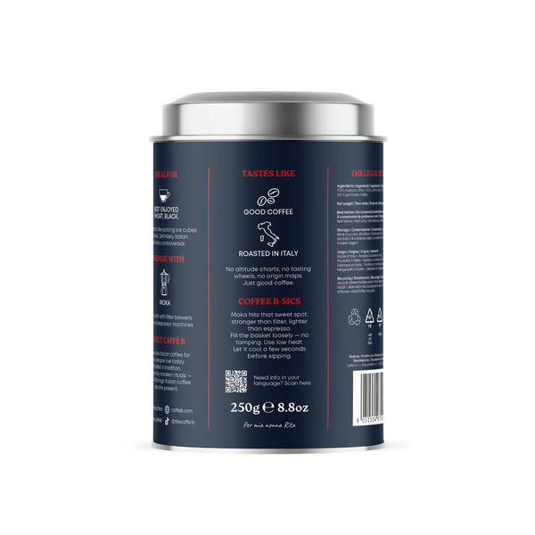 Caffe B Stretto B Ground Coffee for Moka 250g